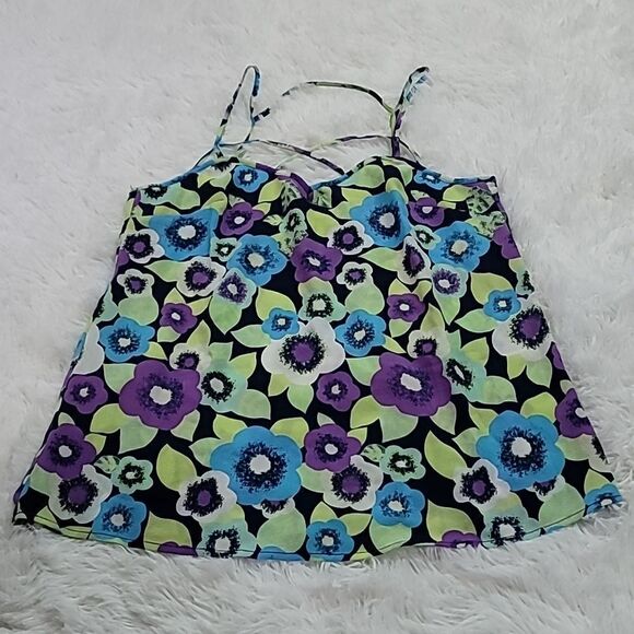 Modcloth Floral Tank Top Size Medium - Picture 1 of 5